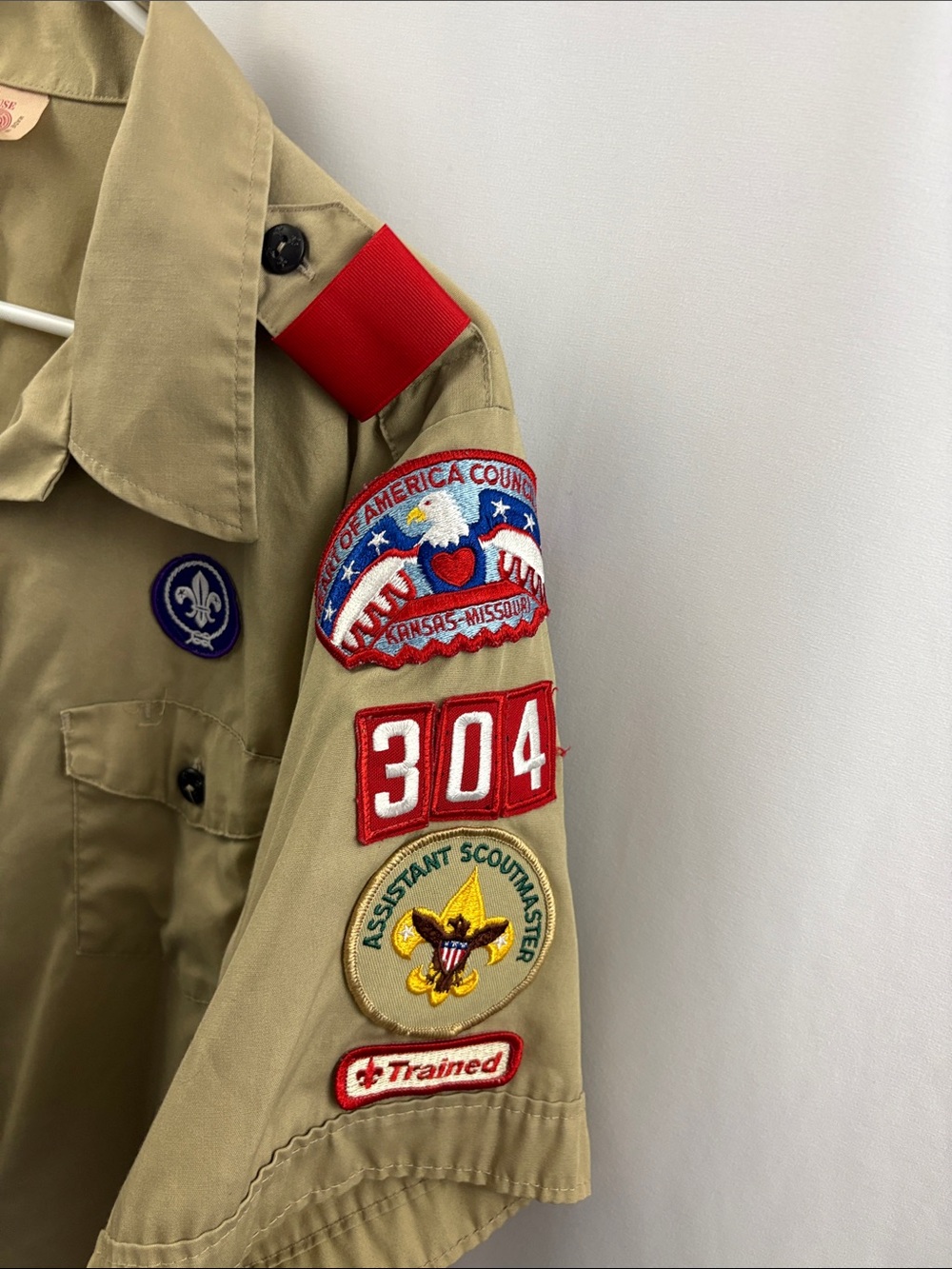 Boy Scouts of America Uniform Blouse Women's XL (42-44) Beige Patches Den Leader - Picture 2 of 7